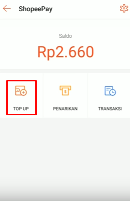 top up saldo shopeepay