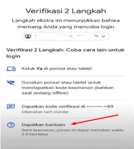  nomor verifikasi 2 langkah gmail