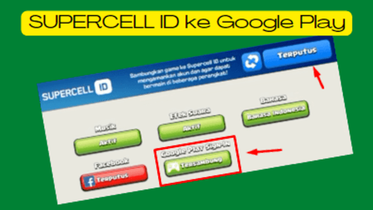 Cara Memutuskan SUPERCELL ID Dan Mengembalikan ke Google Play