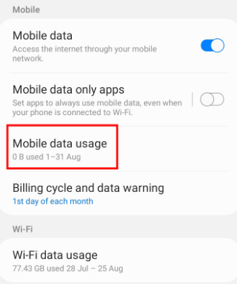 cara membatasi penggunaan data di android