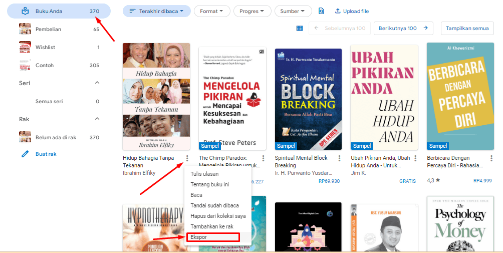 Cara Mudah Mengubah Loleksi Buku di Play Books Menjadi PDF
