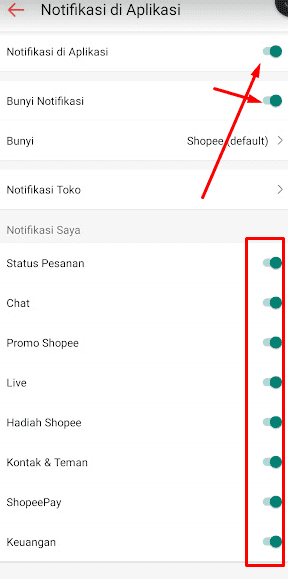 notifkasi shopee